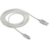 CABO MICRO USB X USB 1,5M NYLON BRANCO 3A 15W INTELBRAS 4830066