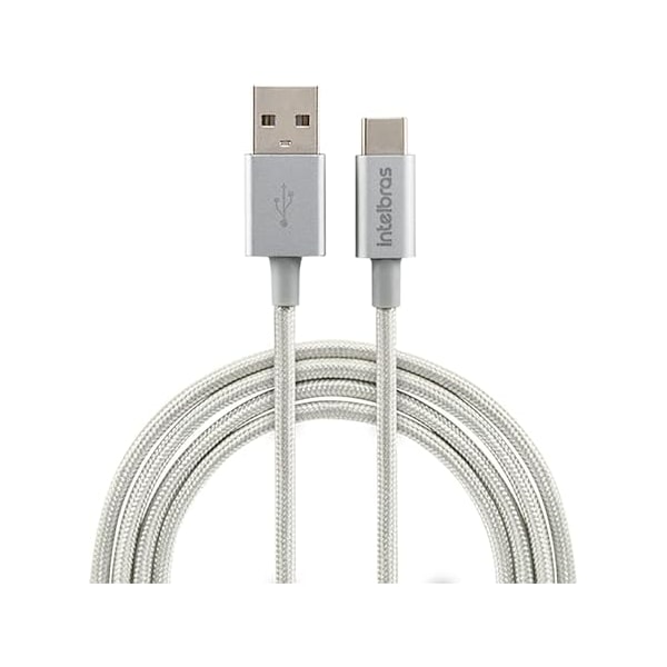 CABO USB-C X USB 1,5M NYLON BRANCO 3A INTELBRAS 4830067