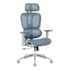 CADEIRA OFFICE MESH AZUL ESTRUT CINZA ERGO MASTER BLUECASE - BCOM-01BLGL