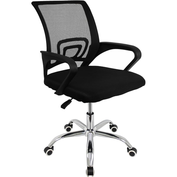 CADEIRA OFFICE MESH PRETO ESTRUT PRETO ERGO LITE BLUECASE - BCOL-01BKBK GIRATORIA