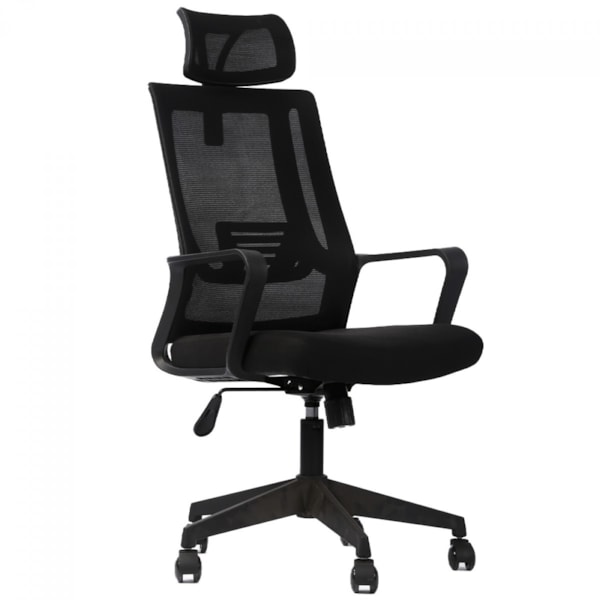 CADEIRA OFFICE MESH PRETO ESTRUT PRETO ERGO PRIME BLUECASE - BCOP-01BKBK