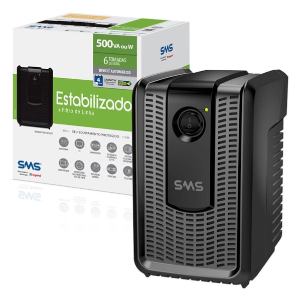 ESTABILIZADOR SMS 500VA REVOLUTION SPEEDY BIVOLT 16620