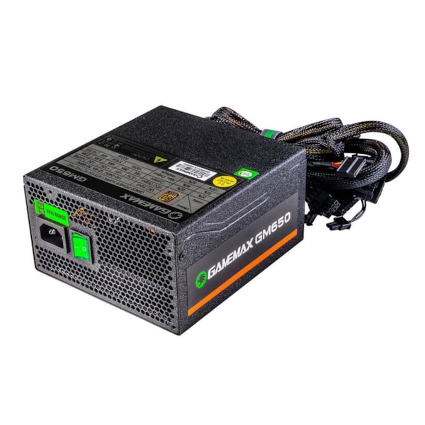 FONTE GAMEMAX 650W 80 PLUS BRONZE PFC ATIVO GM650EPV3SH6565BR