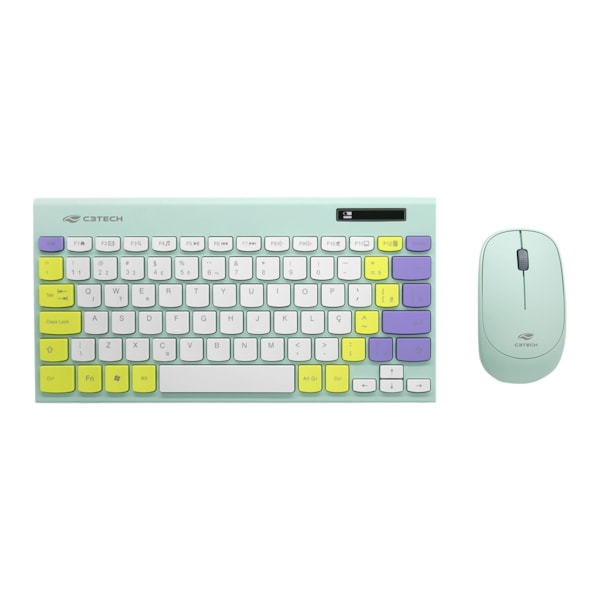 KIT TECLADO E MOUSE K-W71GN WIRELESS TKL C3TECH