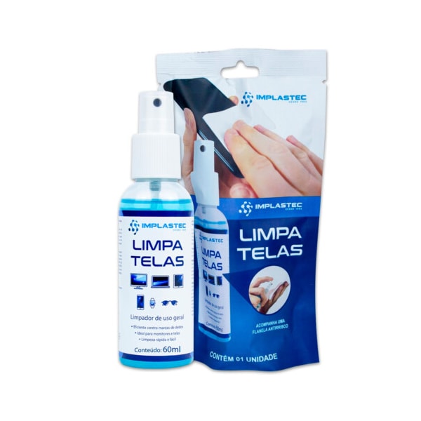 LIMPA TELAS CLEAN 60ML C/ FLANELA ANTIRRISCO