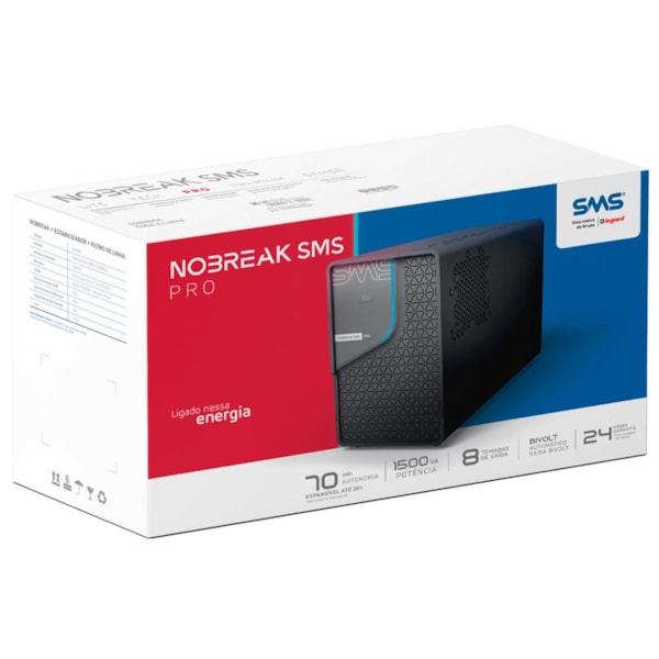 NOBREAK SMS 1500VA PRO BIV/BIV WIFI