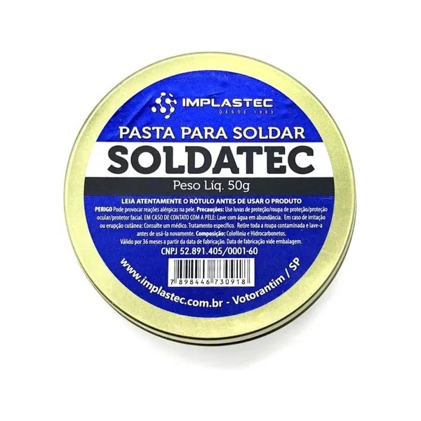 PASTA DE SOLDA SOLDATEC 50G IMPLASTEC