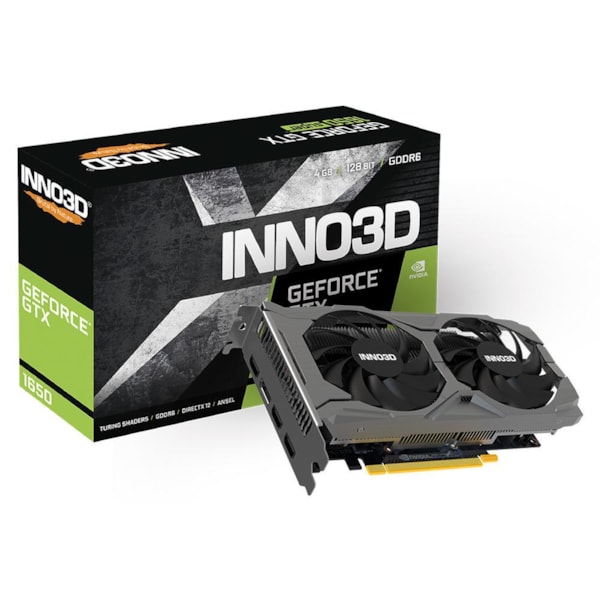 PLACA DE VIDEO 1650 4G GDDR6  INNO3D GF-GTX1650 TWIN X2 OC V3