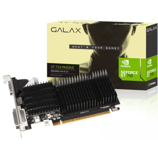 PLACA DE VIDEO GALAX GT 710 2GB DDR3 64BIT DVI HDMI VGA 71GPF4HI00GX