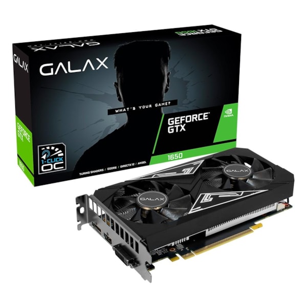 PLACA DE VIDEO GTX 1650 EX 4GB GDDR6 128BITS GALAX 1-CLICK OC DIS.PORT/HDMI 65SQL8DS93E1