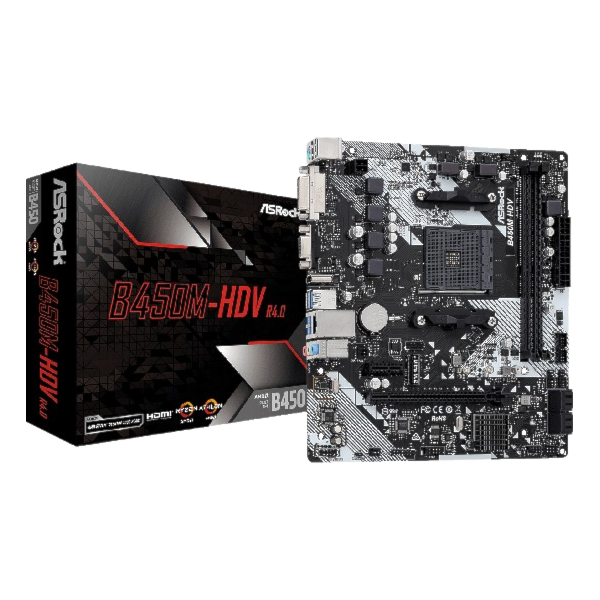 PLACA MAE ASROCK B450M HDV 4.0 AM4 DDR4