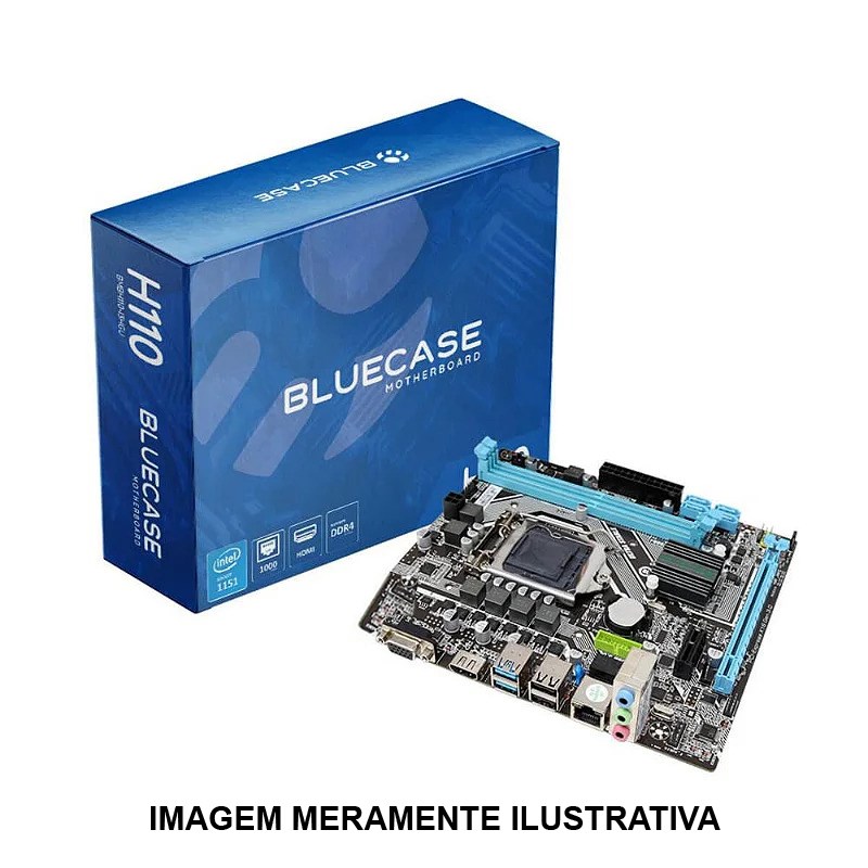 PLACA MAE BLUECASE H110 DDR4 6/7 GER. LGA1151P BMBH110-D3HGUBX Hitech  Informática