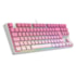 TECLADO GAMER REDRAGON DAKSA BRANCO E ROSA RGB SWITCH MARROM MODELO K576GP-RGB