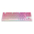 TECLADO GAMER REDRAGON DAKSA BRANCO E ROSA RGB SWITCH MARROM MODELO K576GP-RGB