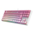 TECLADO GAMER REDRAGON DAKSA BRANCO E ROSA RGB SWITCH MARROM MODELO K576GP-RGB