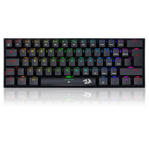 TECLADO MECANICO DRAGONBORN REDRAGON RGB PRETO SWITCH AZUL ABNT2 K630RGB-1