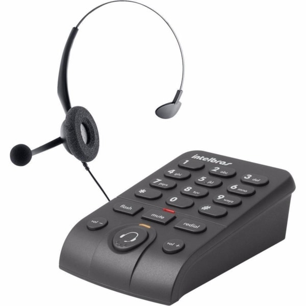 TELEFONE C/ HEADSET HSB50 PRETO INTELBRAS